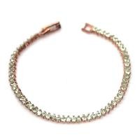 ราคา สร้อยข้อมือพลอยแท้ โกเมน-เขียว เงินแท้ 925 ชุบนาค (rose gold) (40280224735)