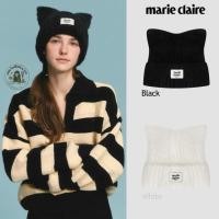 ราคา Marie Claire หมวกบีนี่หูแมว Fur Knit Roll-Up Beanie หมวกไหมพรมน่ารัก หมวกกันหนาว แบรนด์เกาหลีของแท้จาก (46054175298)