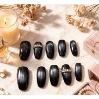 ราคา ใหม่เล็บปลอมสำเร็จรูป ประดับเพชร เล็บสวมตาแมวสีเข้ม, กาแลคซี บดเพชรที่ทําด้วยมือเล็บแ ดีไซน์สุดหรูหรา ฐานสีดำเข้มผสานกลิตเตอร์สเปซสวยงาม เล็บปลอมเล่นแสงดี เล็บติดเจล สีลูกแก้ว ฟรีอุปกรณ์ (47462190334)