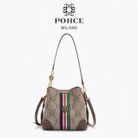 ราคา POHCE กระเป๋าผู้หญิงแท้ สไตล์วินเทจ กระเป๋าทรงถังสีน้ำตาล กระเป๋าสะพายไหล่ กระเป๋าถือ กระเป๋าใต้แขน กระเป๋าสะพายข้าง กระ (40730584300)