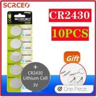 ราคา ปุ่ม 2-10PCS แบตเตอรี่ CR2430 DL2430 BR2430 LM2430 ECR2430 แบตเตอรี่ลิเธียม 3V สำหรับนาฬิกา (40661803329)