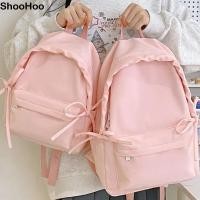 ราคา ชูฮู กระเป๋าเป้สะพายหลังนักเรียนกระเป๋าสะพายไนลอนสีทึบแฟชั่นกันน้ําความจุขนาดใหญ่เดินทางกระเป๋าเป้สะพายหลังนักเรียน (51813710065)