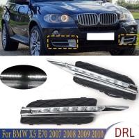 ราคา X-CAR Car LED Front Bumper DRL Daytime Running Light Fog Head Lamp Light Cover Car-Styling For BMW (53554649273)