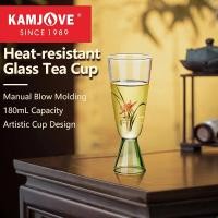 ราคา KAMJOVE กุณโฑแก้วทนความร้อน 180ml,สไตล์จีนแก้วไวน์ชาชิมถ้วยชาถ้วยแก้วไวน์ขาว,แก้วศิลปะมือเป่าประเภทถ้วยชาเขียวชิมส่วนบุคคลเฉพาะถ้วย (48113397063)