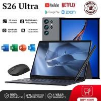 ราคา 【ซื้อ1แถม12+แป้นพิมพ์ฟรี】2025 ใหม่ sasug S26 Ultra 5G 10.1นิ้ว แท็บเล็ต RAM16GB ROM1TB Full HD 13-Core แท็บเล็ตถูกๆ (46300511114)