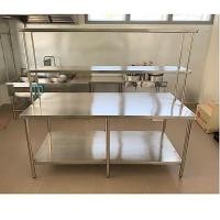ราคา โต๊ะเตรียมอาหาร สแตนเลส แบบ 2 ชั้น มีชั้นลอย เกรด 304 ขนาด 80x180x160 cm รุ่นหนา 1.2mm (5004050260)