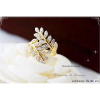 ราคา แหวนเพชรCZใบมะกอกสีทอง งานหุ้มทองคำแท้ ไม่ลอก ไม่ดำ ไม่ขึ้นเขียว (6759575267)