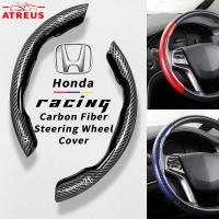 ราคา Honda ปลอกหุ้มพวงมาลัยคาร์บอนไฟเบอร์ หุ้มพวงมาลัยรถยนต์ กันลื่น สําหรับ Honda civic 11th gen fd fc eg fk HRV Jazz City Mugen Fit Vezel Accord BRV WRV Stream High Performance Steering Wheel Cover (2247