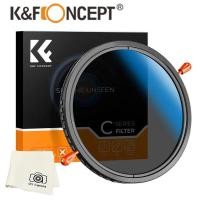 ราคา K&F Concept 2 in 1 CPL ND2 ND32 Variable Polarizer Filter 67mm 77mm 72mm 82mm 58mm 67 77 49mm Multifunction Camera Lens (29170154346)