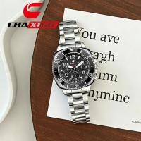ราคา CHAXIGO Mens นาฬิกาหรูหราผู้ชายทหารเหล็กนาฬิกาข้อมือควอตซ์ Chronograph Square Dial ชายนาฬิกา ယောက်ျားလေးလက်ပတ်နာရီ songkran CA630-1 (43181189002)