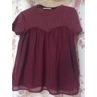 ราคา เสื้องานสวยสีแดงเลือดหมูแต่งระบาย (6981152341)
