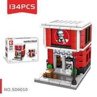 ราคา ตัวต่อ SEMBO BLOCK (134 ชิ้น) : ร้านค้า KFC เคเอฟซี ของเล่น ของสะสม สร้างเมืองจิ๋ว เลโก้ Lego #6010 (2642662099)