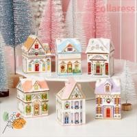 ราคา COLLARESS Village Spice House Jars, การ์ตูน Mini Holiday Village Spice House, น่ารักเดสก์ท็อปตกแต่ง House House กล่องเก็บของ (45065099745)