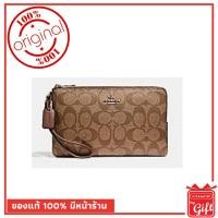ราคา กระเป๋า Coach แท้ รุ่นF16109 (L 2 Zip )สีน้ำตาล2 กระเป๋า Coach พร้อมส่ง การันตีของแท้ โดย Coach By Gift (2283157755)