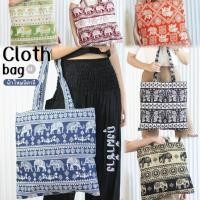 ราคา กระเป๋าผ้าลดโลกร้อน Bag M ซิป ลายช้าง งานผ้าไหมอิตาลี ผลิตจากไทยแท้% (43707636009)