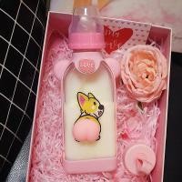 ราคา ผู้ใหญ่จุกนมหลอกขวดน้ําแก้วพร้อมฟางความงามสูงนักเรียนเด็กผู้หญิง450มล (56513595309)