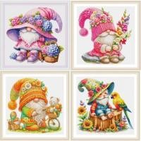 ราคา ชุดปักครอสติชพิมพ์ลาย คนแคระ การตูน ดอกไม้ (Colorful dwarf cross stitch kits) (2767248509)