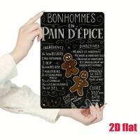 ราคา HELLOYOUNG Vintage French Iron Sign Wall Decor Gingerbread Man Guide ห้องครัว Home Art แผ่นโลหะทนทานป้ายตกแต่ง (46455913749)