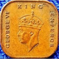 ราคา เหรียญ​มาลายา British​Malaya, 1 Cent​(George VI), #​3831, ใช้แล้ว (18108443026)