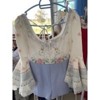 ราคา จั้มสูทขาสั้น งานป้าย someting size M มือ1 ลายกระต่าย งานฮิต งานตามหา ผ้าสวย (3874873184)