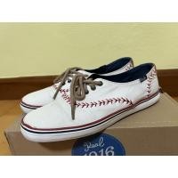 ราคา มือสอง KEDS รองเท้าผ้าใบ แบบผูกเชือก รุ่น CHAMPION PENNANT LTHR OFF WHITE สีขาว (17128540681)
