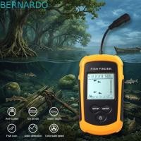 ราคา BERNARDO เครื่องค้นหาปลาแบบพกพา, มือถือ 100M ความลึกช่วง Sonar Fish Finder, Echo Sounders หน้าจอ LCD แบบพกพา Transducer ไร้สาย Fish Finder ตกปลาทะเลสาบ (48865307677)
