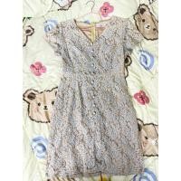 ราคา เดรสลูกไม้ออกงานสีเทาไซร์M-Lใส่ได้ งานป้าย (57508103691)