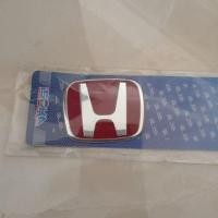 ราคา MERAH สัญลักษณ์พวงมาลัยโลโก้ Honda สีแดงคุณภาพ (57615124470)