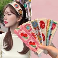 ราคา ที่คาดผมเวลโครโครเชต์ดอกไม้และผลไม้วินเทจ - ยางรัดผมถักแฮนด์เมดพร้อมเชอร์รี่สตรอเบอร์รี่และดอกไม้พิมพ์สีสันสดใสเครื่องประดับผมกันลื่น (49961123696)