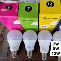 ราคา *SPECTRA หลอดกลม หลอดไฟ กลม 7W,9W,12W แสงขาว เดย์ไลท์ (ขั้ว E27) รหัส 400353 (21139504512)