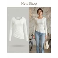 ราคา เสื้อแขนยาว ลายจุด คอกลม ทรงเข้ารูป มีให้เลือก 2 สี สีขาว/สีแดง (55457101278)