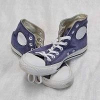ราคา รองเท้าหุ้มข้อ Converse All Star #7.5 สีเทา-ฟ้า น่ารัก มือสอง ใหม่มาก (27809434816)