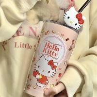 ราคา แก้วเก็บอุณหภูมิสแตนเลส Hello Kitty พร้อมหลอด 600ml แก้วสแตนเลส (28570147024)