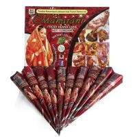 ราคา 10 ชิ้น Maharani Fresh Henna Cone Instant Colour / Inai Kon Maharai / ยาทาเล็บเฮนน่าเจ้าสาว (44083105776)