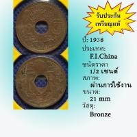 ราคา No.61573 ปี1938 French Indo China เฟรนซ์ อินโด ไชน่า 1/2 Cent เหรียญต่างประเทศ ของเก่า หายาก น่าสะสม ราคาถูก (24784353472)