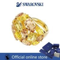 ราคา Swarovski Luxury Casual Jewelry Accessories (รวมกล่องบรรจุภัณฑ์) - 5739823 แหวนส่วนบุคคล Gema Luxury คุณภาพสูง Mixed cut สีเหลือง โทนสีเคลือบทอง (44711376439)