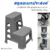 ราคา เก้าอี้บันไดพลาสติก 2ชั้น หนาพิเศษ (Step Stool) เก้าอี้ล้างรถ สตูลอเนกประสงค์ รับน้ำหนักได้ 120 กก. (20551077242)