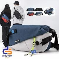 ราคา HIJAU GUNDAN UNISEX IMPORTED CANVAS MENS SLING BAG / กระเป๋าสะพายข้างกันน้ําพร้อมที่แขวนสีเขียว (23730584307)