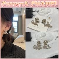 ราคา สินค้าใหม่ของแท้ 100%/CHANEL (ซีรีย์ฤดูใบไม้ผลิและฤดูร้อน 21A) logoCC ต่างหูเพชรดีไซน์ทองของผู้หญิง (52462086435)