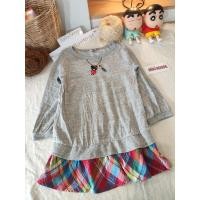 ราคา มินิเดรสสีเทาแบรนด์ Miki House รหัสDD1349 ส่งต่อเสื้อผ้าเด็กแบรนด์ญี่ปุ่นมือสอง เดรสเด็ก (42852813517)
