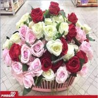 ราคา ดอกกุหลาบ ดอกกุหลาบผ้ากำมะหยี่ก้านรวมดอกยาว 30 ซม.( 1ดอก) (23519180983)