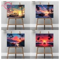 ราคา [PM ] ภูมิทัศน์ภาพวาดภาพวาดสีน้ํามัน 40x50 ซม.ภาพวาดดิจิตอล DIY ตกแต่งบ้านดิจิตอลบนผ้าใบ 5248 (27164715644)