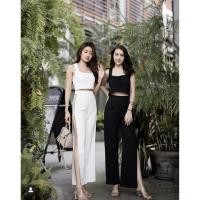 ราคา [ส่งต่อ] Basicsbysita แท้ กางเกงขายาวแหวกข้าง (สีครีม) (17416380387)