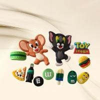 ราคา Set charm gắn dép bằng nhựa dẻo TOM & JERRY phối họa tiết đồ ăn (43580857785)