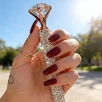 ราคา Niche Princess Diamond-Studded Big Diamond Crystal Golden ปากกาลูกลื่นสาวน่ารักปากกาลายเซ็นของขวัญนักเรียนสร้างสรรค์ z6.2 (57414594418)