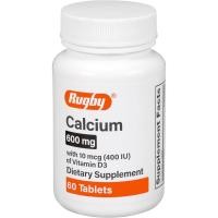ราคา Rugby 600mg แคลเซียมเม็ด-Made พร้อม 10mcg (400 IU) ผลิตภัณฑ์เสริมอาหารวิตามิน D3--60 แคปซูล (45763583350)