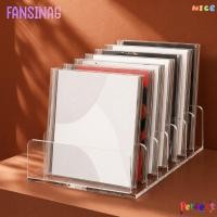 ราคา FANSINAG CD Display Shelf,โปร่งใส 7 กริด CD Disc Organizer กล่อง,พรีเมี่ยมอะคริลิค Multi-Slot Design Universal Vinyl Record Album Bracket Desktop (57264587622)