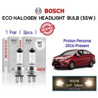 ราคา Proton Persona 2016-2025 ~ คู่ Bosch Eco Halogen ไฟหน้ารถหลอดไฟ 12V 55W ไฟหน้ารถหลอดไฟ 3000K น้ําสีเหลือง (44459879026)