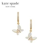 ราคา Kate Spade New York ต่างหูห่วงฮักกี้รุ่น Social Butterfly Huggies KG380 960 สี White Multi (48813456235)