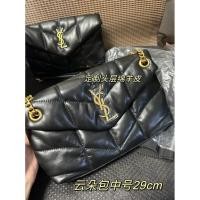 ราคา YSL Ladies Shoulder Armpit Bag Chain Bag Cloud Bag puffer First Layer lambskin (49315439499)